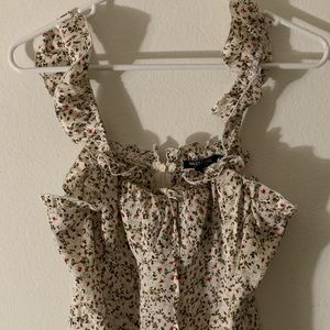 floral ruffle dress